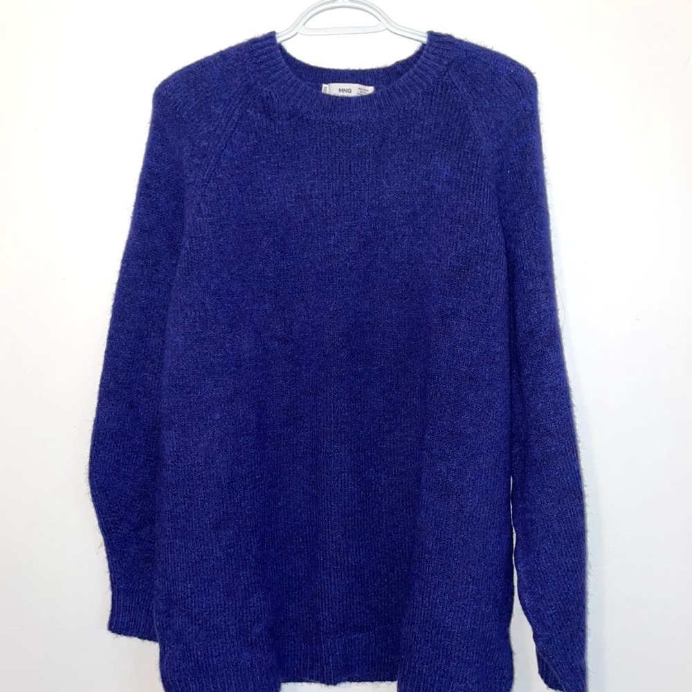 Mango Cerulean Blue Crewneck Sweater XL